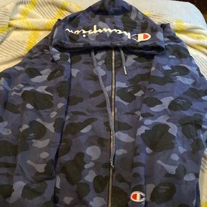 BAPE X Champion Blue XXL Jacket